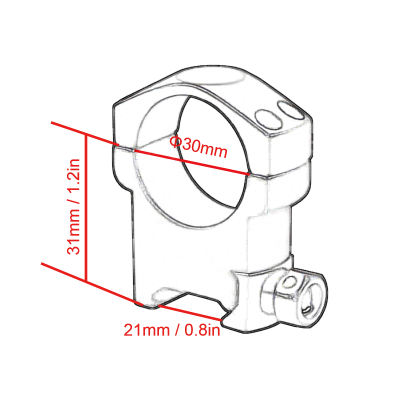 Vector Optics ขากล้อง วง 30mm ราง 21mm. Picatinny CNC Made