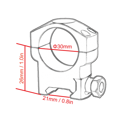 Vector Optics ขากล้อง วง 30mm ราง 21mm. Picatinny CNC Made