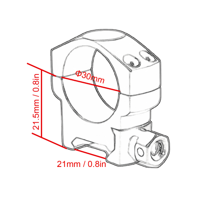 Vector Optics ขากล้อง วง 30mm ราง 21mm. Picatinny CNC Made