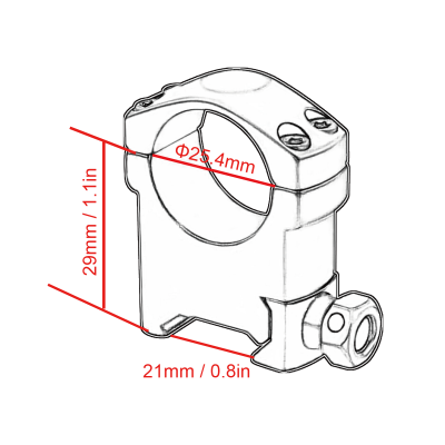 Vector Optics ขากล้อง วง 25.4mm ราง 21mm. Picatinny CNC Made