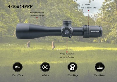 Vector Optics Veyron 4-16x44 IR FFP Compact Rifle scope