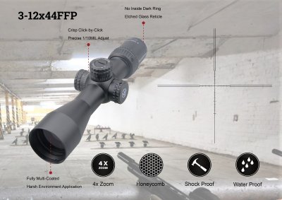 Vector Optics Veyron 3-12x44 FFP Compact Rifle scope