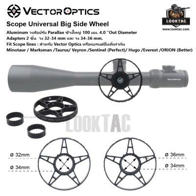 วงล้อปรับหลา Vector Optics Scope Side Focus Universal Big Side Wheel 03