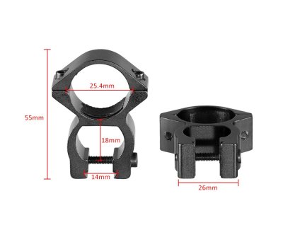 ขากล้องมองลอดศูนย์เปิด วง 25.4mm ราง 11 มม.