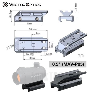 ขากล้อง Cantilever Picatinny Riser Mount สำหรับ Maverick, Scrapper, AimPoint Micro