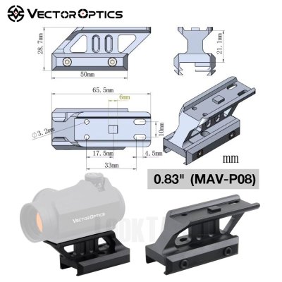 ขากล้อง Cantilever Picatinny Riser Mount สำหรับ Maverick, Scrapper, AimPoint Micro