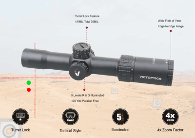 Victoptics S4 1.5-6X28 SFP RifleScopes