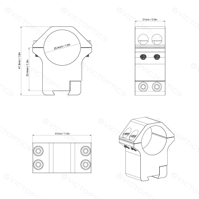 ขากล้อง VIMD-03 ราง 11มม. Dovetail 02