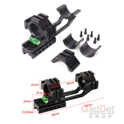 ขาจับกล้อง 5070B วง 25.4/30มม. ราง 11/21มม พร้อมระดับน้ำ