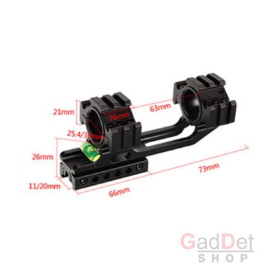ขาจับกล้อง 5070B วง 25.4/30มม. ราง 11/21มม พร้อมระดับน้ำ