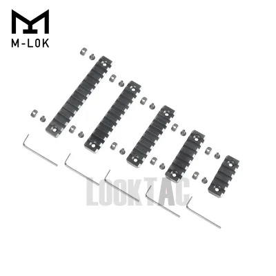 ขนาดความยาวราง M-LOK อลูมิเนียม ตั้งแต่ 5 ช่อง ถึง 13 ช่อง พร้อมชุดน็อตติดตั้ง 2