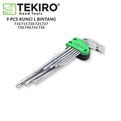 TEKIRO HK-TO1205 Kunci L Set Torx / Kunci L Bintang 9 pcs