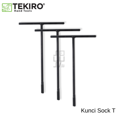 TEKIRO Kunci Sock T Hitam 7 - 17mm Panjang Chrome Vanadium