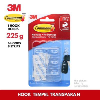 3M Command Gantungan Mini Transparan 17006CLR
