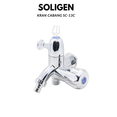 Soligen Kran Cabang PVC SC-13C Kran Double Warna Chrome