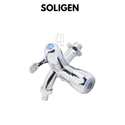 Soligen Kran Cabang PVC SC-13C Kran Double Warna Chrome