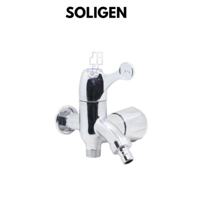 Soligen Kran Cabang PVC SC-13C Kran Double Warna Chrome