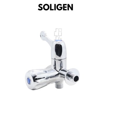 Soligen Kran Cabang PVC SC-13C Kran Double Warna Chrome