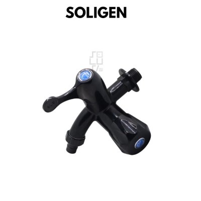 Kran Cabang PVC Soligen S-13 Kran Double Warna Hitam