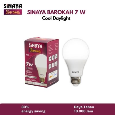 Sinaya Barokah 7 Watt Lampu Bohlam Led Warna Putih,