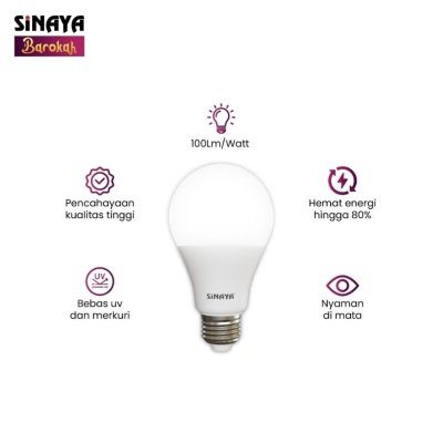 Sinaya Barokah 7 Watt Lampu Bohlam Led Warna Putih,