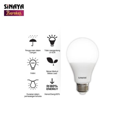 Sinaya Barokah 15 Watt Lampu Bohlam LED Cahaya Putih