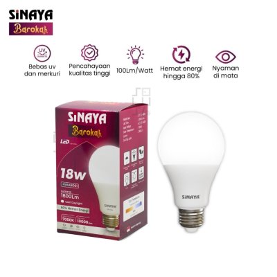Sinaya Barokah 18 Watt Lampu Bohlam LED Warna Putih
