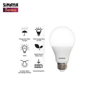 Sinaya Barokah 18 Watt Lampu Bohlam LED Warna Putih