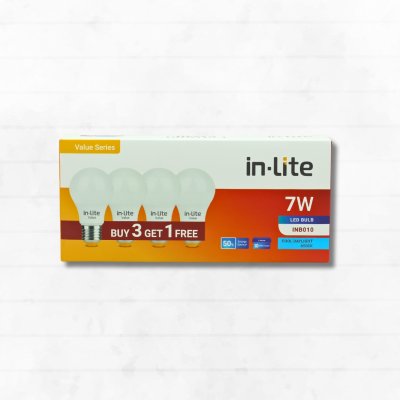 LAMPU LED VALUE INB010 7W PUTIH PAKET 4