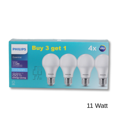 Lampu PHILIPS LED Essential Cool Daylight 3 Gratis 1