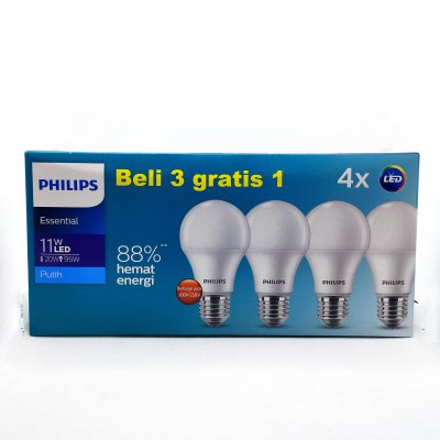 LAMPU LED ESS 11W/6500K 3+1PCS PHILIPS