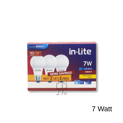 IN-LITE Lampu LED Bulb INB007 Kuning Paket Isi 3