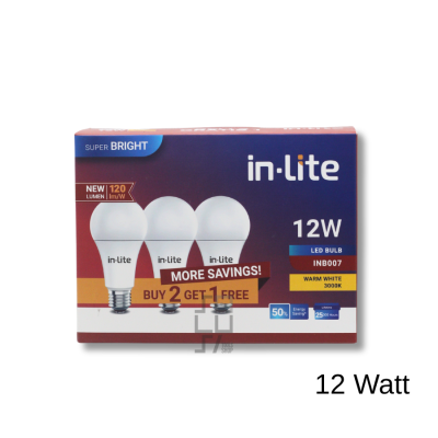 IN-LITE Lampu LED Bulb INB007 Kuning Paket Isi 3