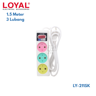 Loyal Yunior Stop Kontak+Saklar+Kabel 1.5 Meter Multicord