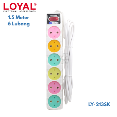 Loyal Yunior Stop Kontak+Saklar+Kabel 1.5 Meter Multicord