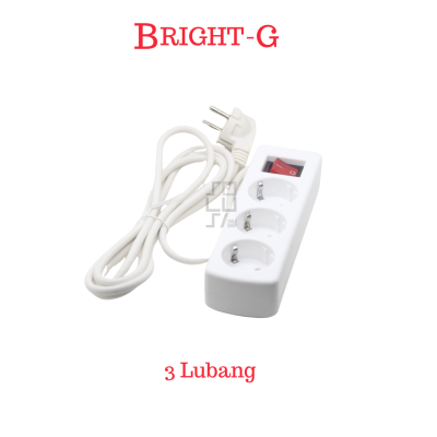 BRIGHT-G Stop Kontak + Saklar + Kabel 3 Meter