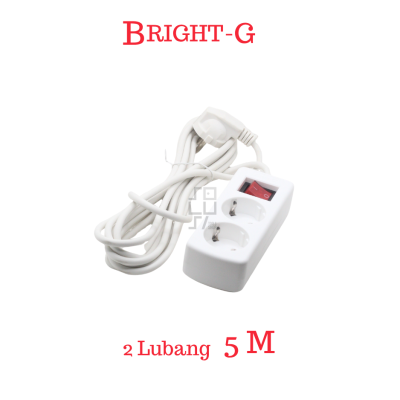 BRIGHT-G Stop Kontak + Saklar + Kabel 5 Meter