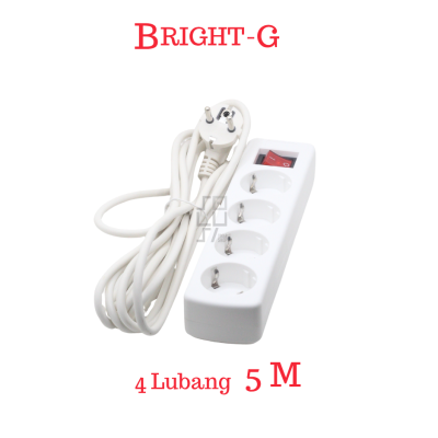 BRIGHT-G Stop Kontak + Saklar + Kabel 5 Meter