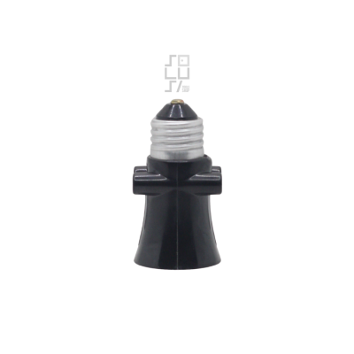 Fitting Lampu Kombinasi E27 226 Hitam - Dengan Colokan