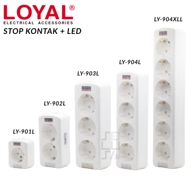 LOYAL Stop Kontak Arde Lubang 1 - 6 LED - Terminal Colokan