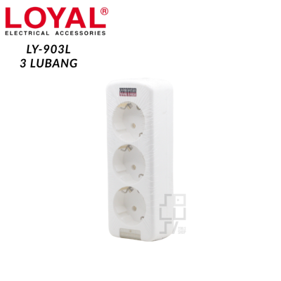 LOYAL Stop Kontak Arde Lubang 1 - 6 LED - Terminal Colokan