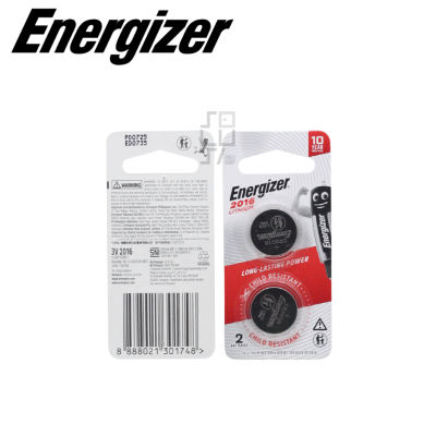 Energizer Baterai Kancing Lithium CR2016 3V Baterai Remot Motor