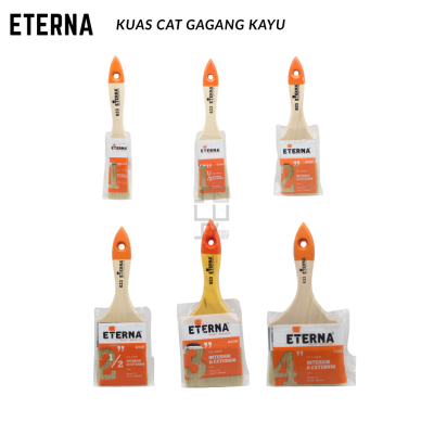 Kuas Cat Gagang Kayu Eterna 633V, Berbagai Ukuran,