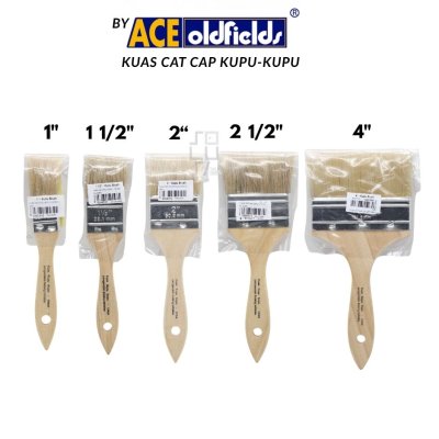 ACE Oldfields Kuas Cat Gagang Kayu Cap Kupu-Kupu