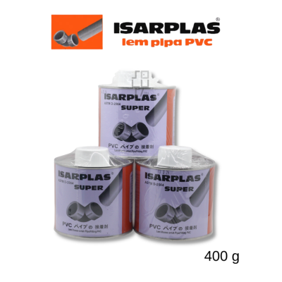 Lem Pipa Isarplas Kuas Kaleng Kemasan 400 Gram