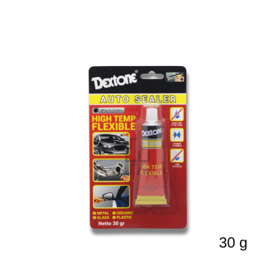 Lem Dextone Auto Sealer Black High Temp 30 Gr / 60 Gr Silicone Sealant