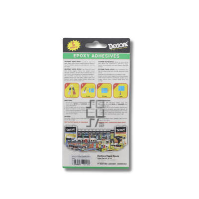 Dextone Epoxy Adhesive Rapid Plastic Steel 5 Menit Kering Clear Color