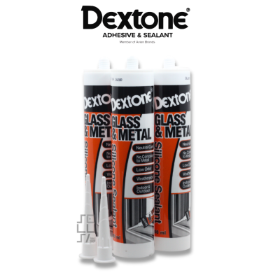 Dextone Lem Silicone Sealant Glass Metal 300 Ml 3 Warna