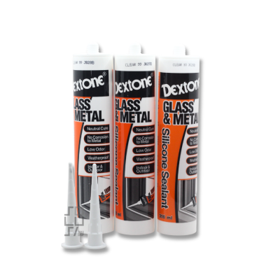 Dextone Lem Silicone Sealant Glass Metal 300 Ml 3 Warna