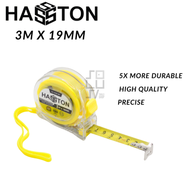 HASSTON Roll Meter Transparan 3m x 19mm / Measuring Tape
